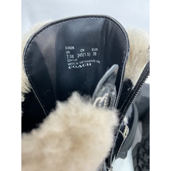 Coach 'Leighton' Black Bootie 7.5 - Picture 4 of 6